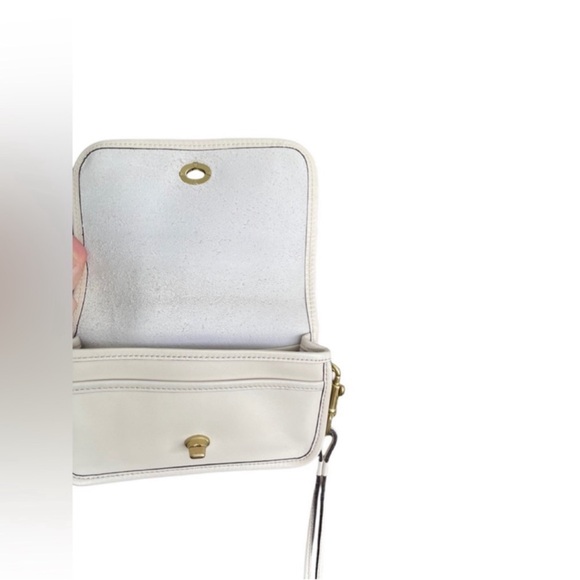COACH Vintage Dinky Pouch Sling Back Off White/Ivory Crossbody Bag Rare - Picture 12 of 16